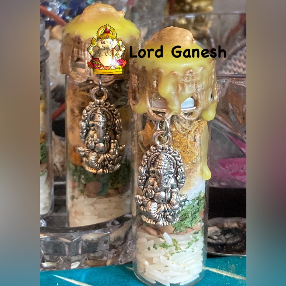 Lord Ganesh Hindu goddess abundance spell bottle